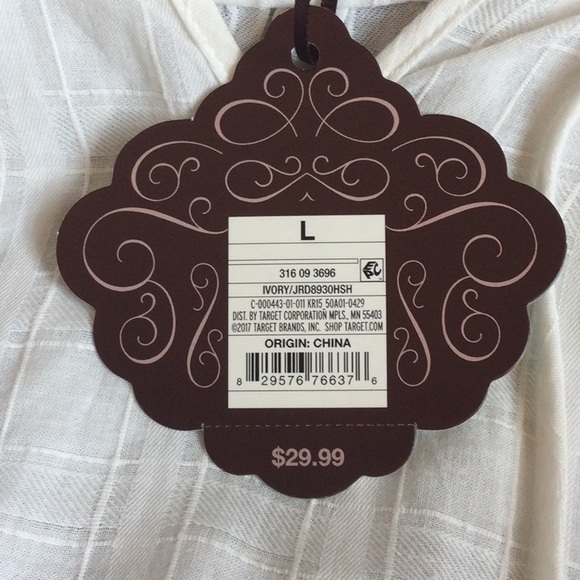 NWT 2 Piece Knox Rose Large Ivory Dress Blouse  Shirt Top Nightwear - Picture 4 of 16